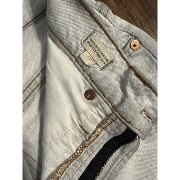 Madewell The Perfect Vintage Wide-Leg Crop Jean in Edmunds Wash 27 Light Wash - Picture 4 of 8